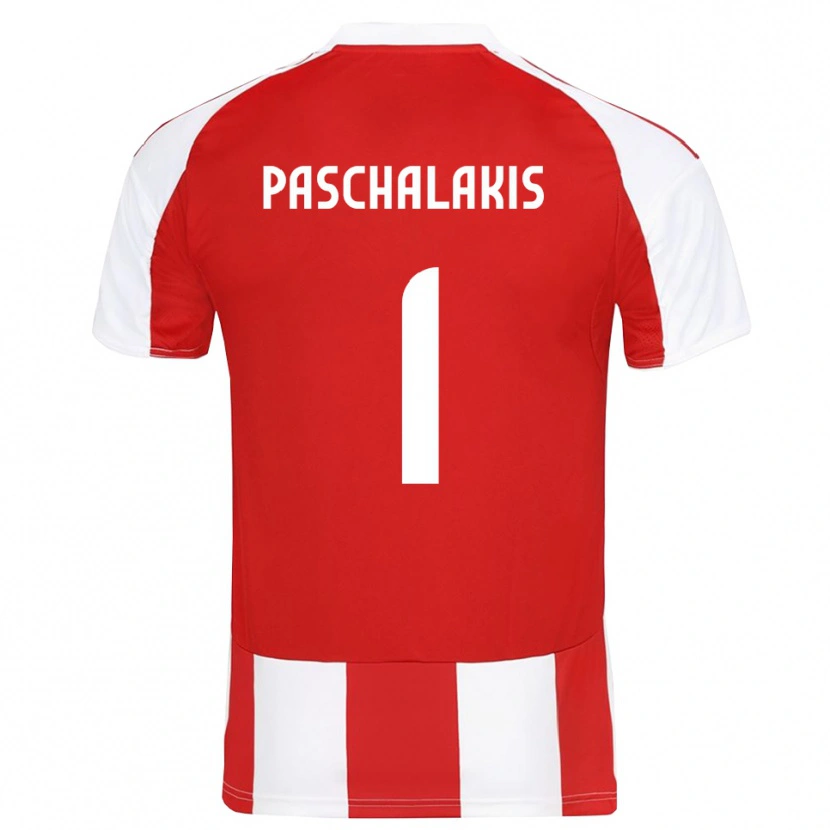 Danxen Niño Camiseta Alexandros Paschalakis #1 Rojo Blanco 1ª Equipación 2025/26 La Camisa México