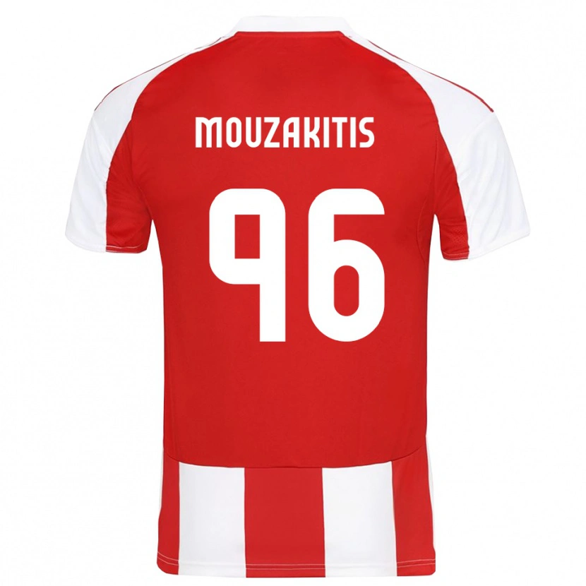 Danxen Niño Camiseta Christos Mouzakitis #96 Rojo Blanco 1ª Equipación 2025/26 La Camisa México