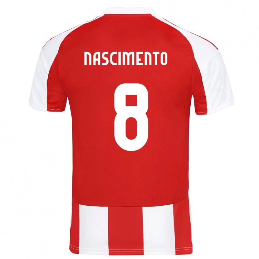 Danxen Niño Camiseta Diogo Nascimento #8 Rojo Blanco 1ª Equipación 2025/26 La Camisa México