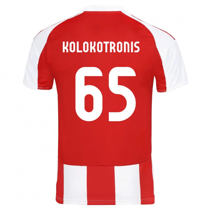 Danxen Niño Camiseta Petros Kolokotronis #65 Rojo Blanco 1ª Equipación 2025/26 La Camisa México