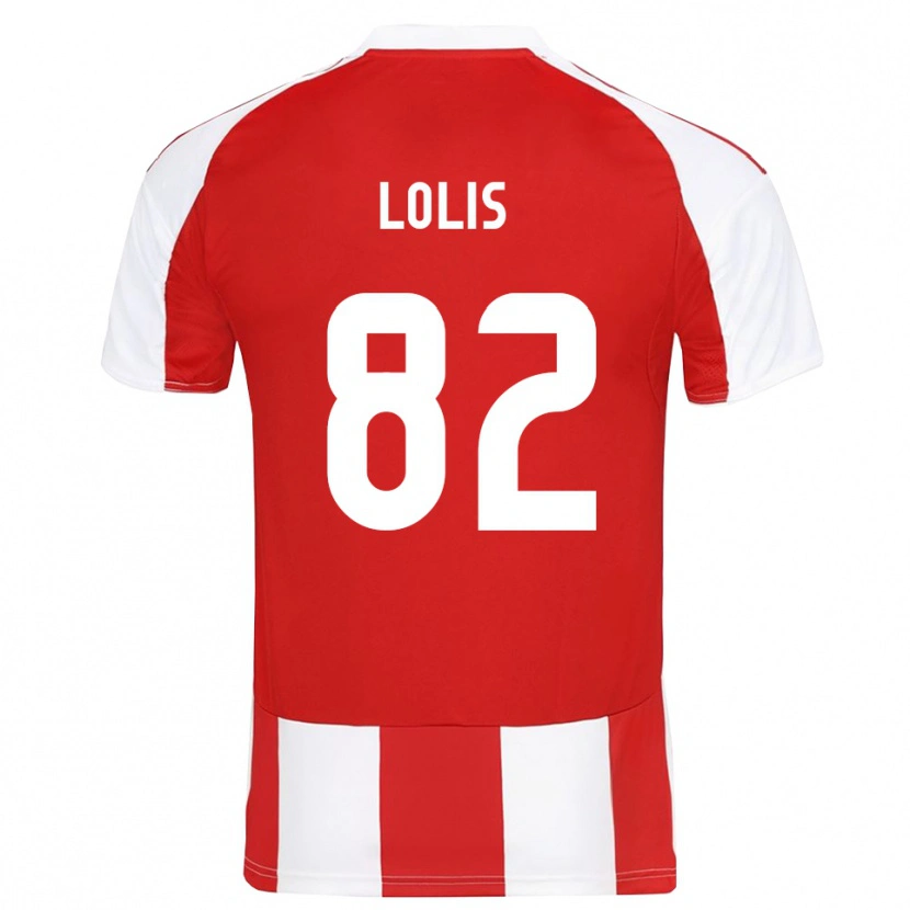 Danxen Niño Camiseta Nikolaos Lolis #82 Rojo Blanco 1ª Equipación 2025/26 La Camisa México