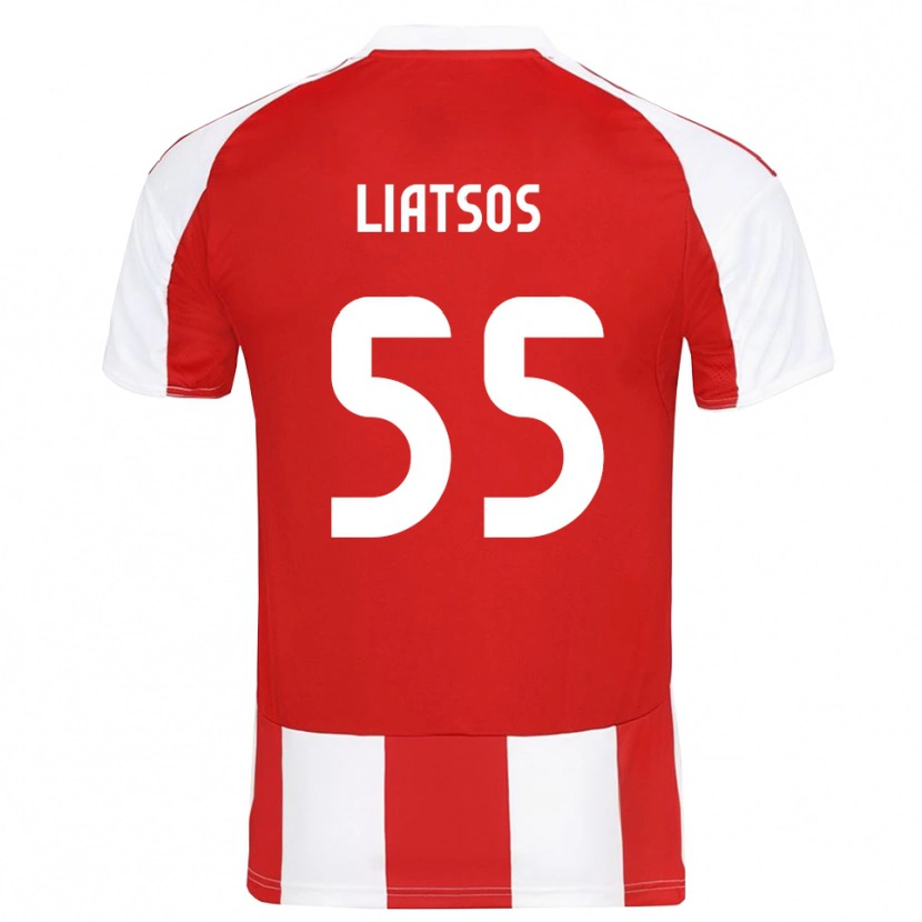 Danxen Niño Camiseta Christos Liatsos #55 Rojo Blanco 1ª Equipación 2025/26 La Camisa México