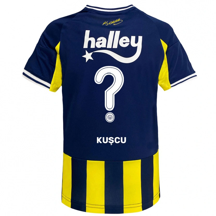 Danxen Niño Camiseta Onur Kuşcu #0 Amarillo Marino Blanco 1ª Equipación 2025/26 La Camisa México