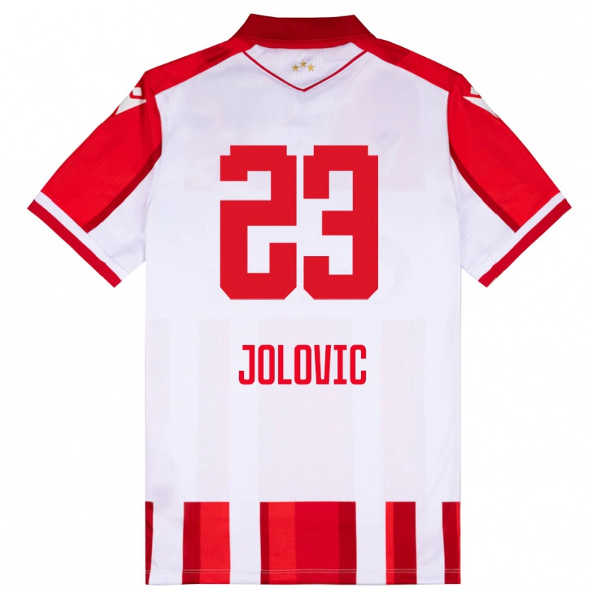 Danxen Niño Camiseta Bogdan Jolovic #23 Rojo Blanco 1ª Equipación 2025/26 La Camisa México