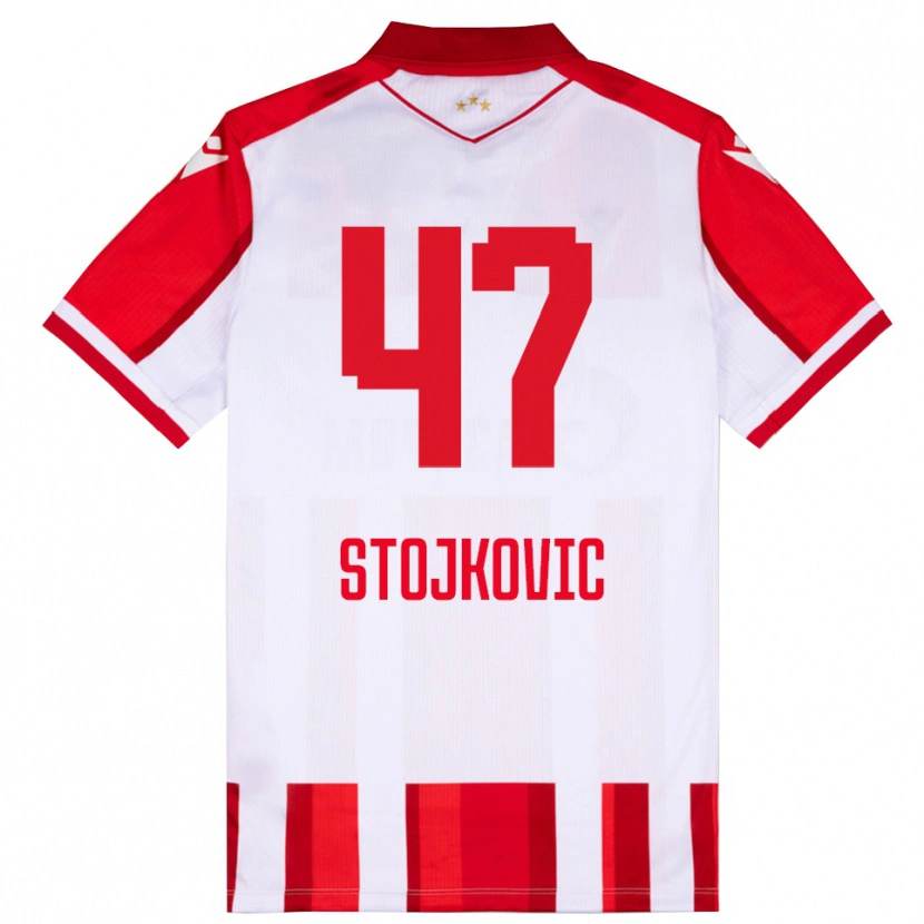 Danxen Niño Camiseta Strahinja Stojkovic #47 Rojo Blanco 1ª Equipación 2025/26 La Camisa México