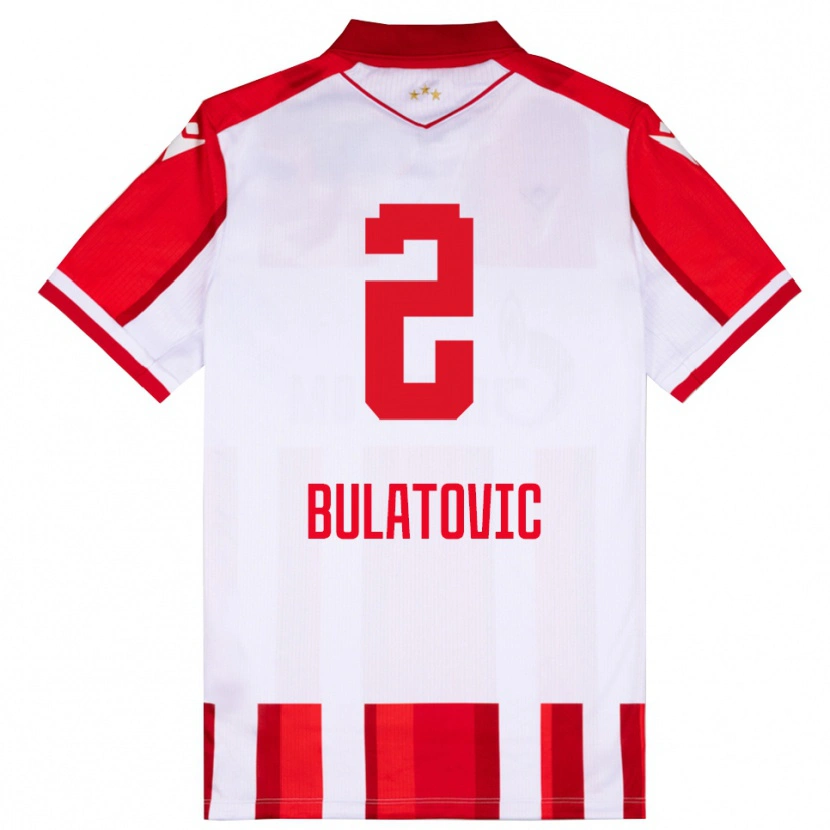 Danxen Niño Camiseta Danilo Bulatovic #2 Rojo Blanco 1ª Equipación 2025/26 La Camisa México