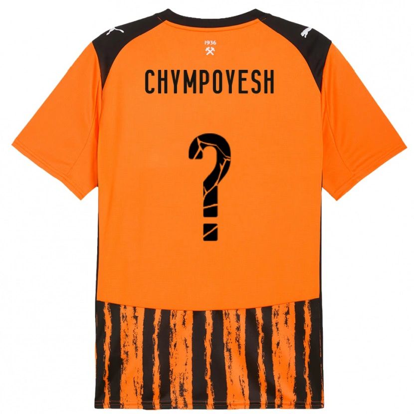 Danxen Niño Camiseta Vladyslav Chympoyesh #0 Naranja Negro 1ª Equipación 2025/26 La Camisa México