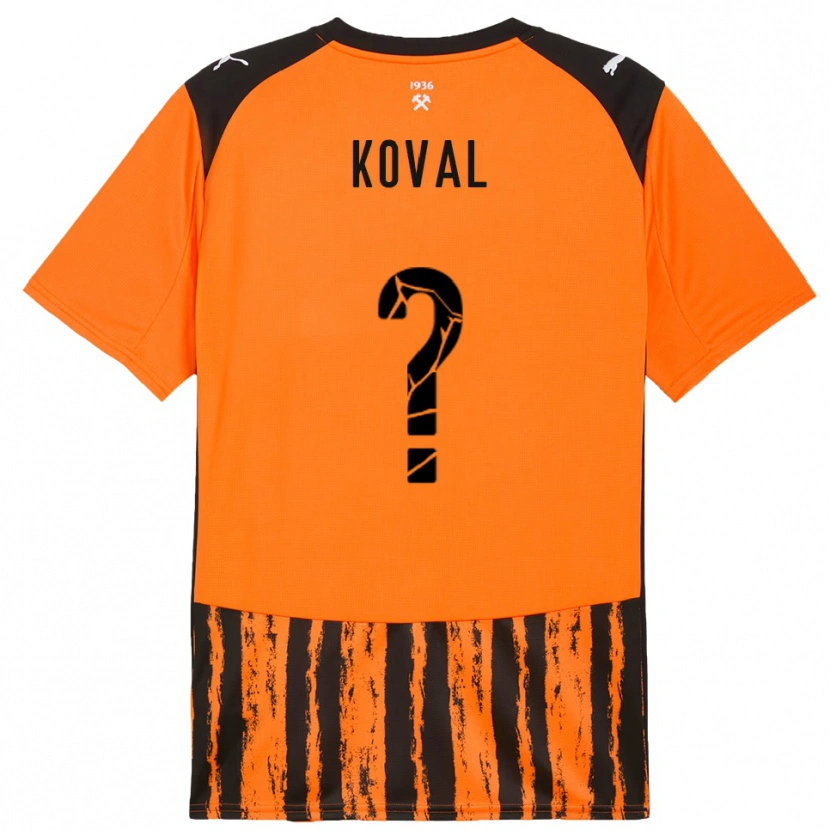 Danxen Niño Camiseta Maksym Koval #0 Naranja Negro 1ª Equipación 2025/26 La Camisa México