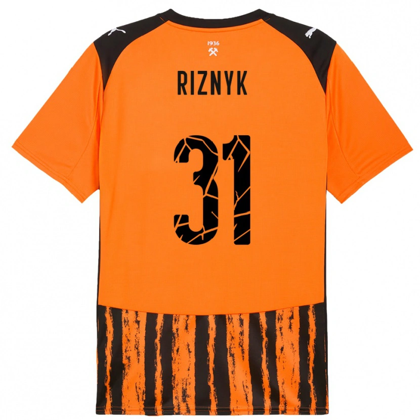 Danxen Niño Camiseta Dmytro Riznyk #31 Naranja Negro 1ª Equipación 2025/26 La Camisa México