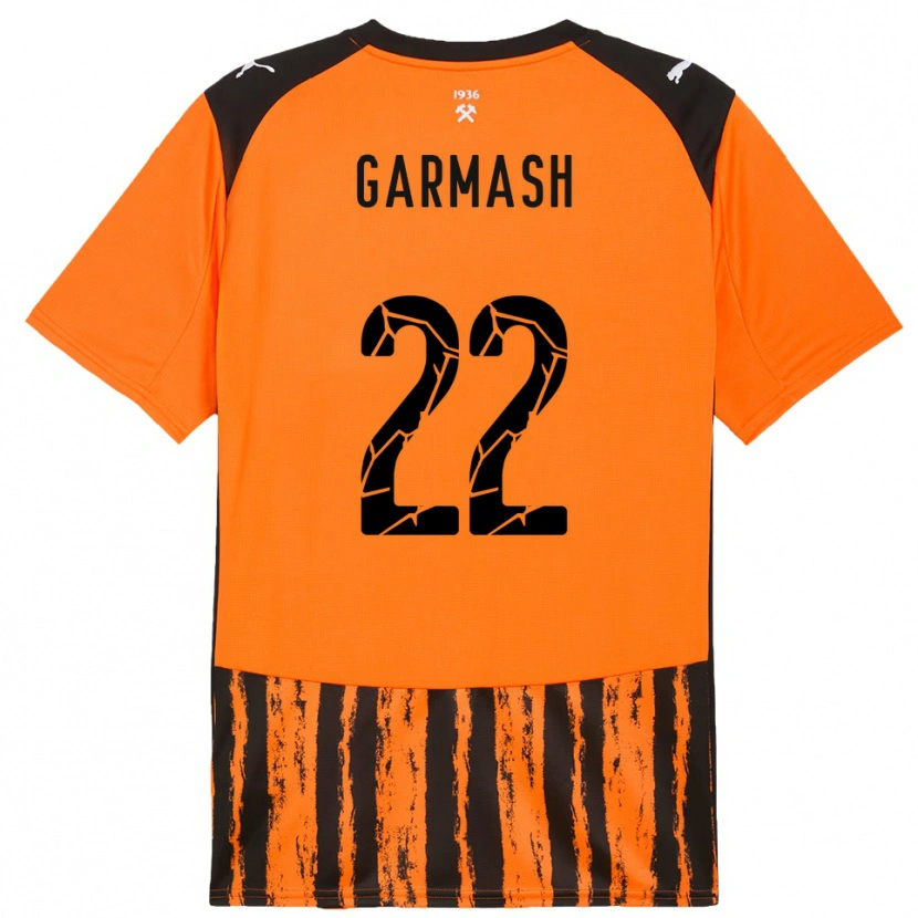 Danxen Niño Camiseta Yevgeniy Garmash #22 Naranja Negro 1ª Equipación 2025/26 La Camisa México
