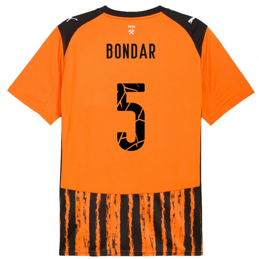 Danxen Niño Camiseta Valeriy Bondar #5 Naranja Negro 1ª Equipación 2025/26 La Camisa México