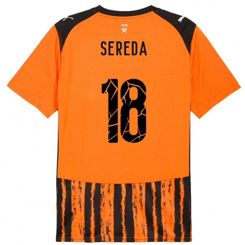 Danxen Niño Camiseta Oleksandr Sereda #18 Naranja Negro 1ª Equipación 2025/26 La Camisa México