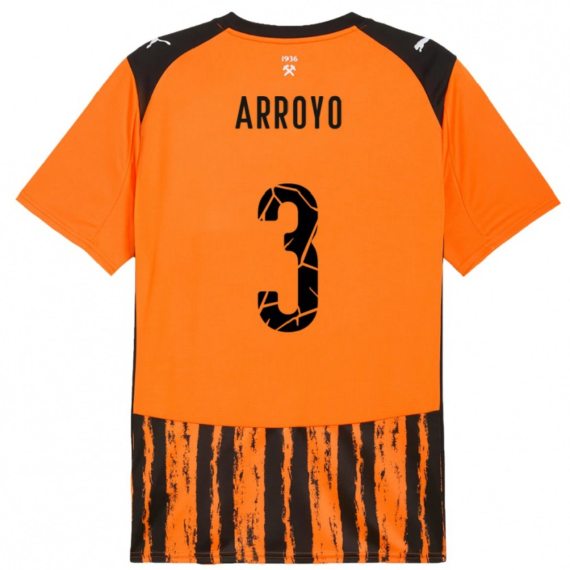 Danxen Niño Camiseta Diego Arroyo #3 Naranja Negro 1ª Equipación 2025/26 La Camisa México