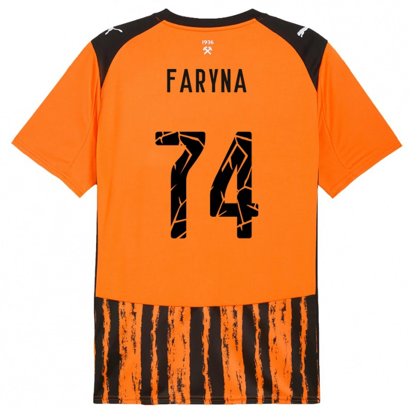 Danxen Niño Camiseta Maryan Faryna #74 Naranja Negro 1ª Equipación 2025/26 La Camisa México