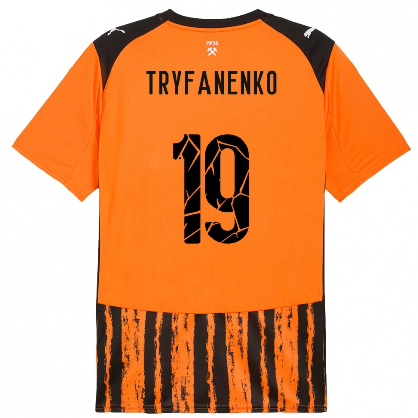 Danxen Niño Camiseta Bogdan Tryfanenko #19 Naranja Negro 1ª Equipación 2025/26 La Camisa México