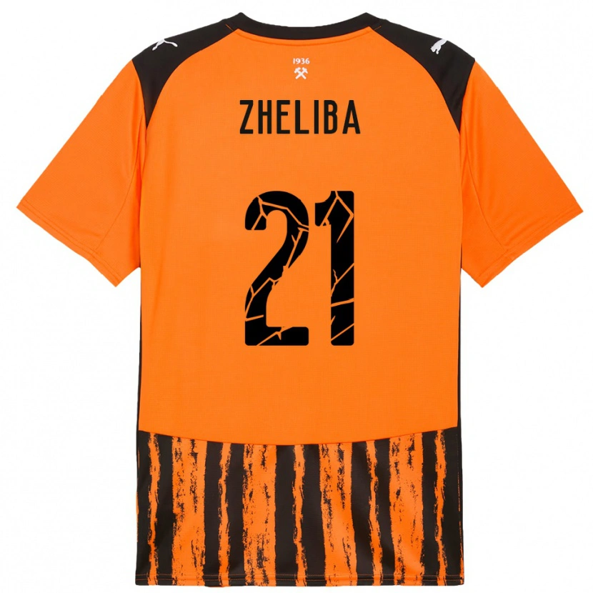 Danxen Niño Camiseta Yan Zheliba #21 Naranja Negro 1ª Equipación 2025/26 La Camisa México