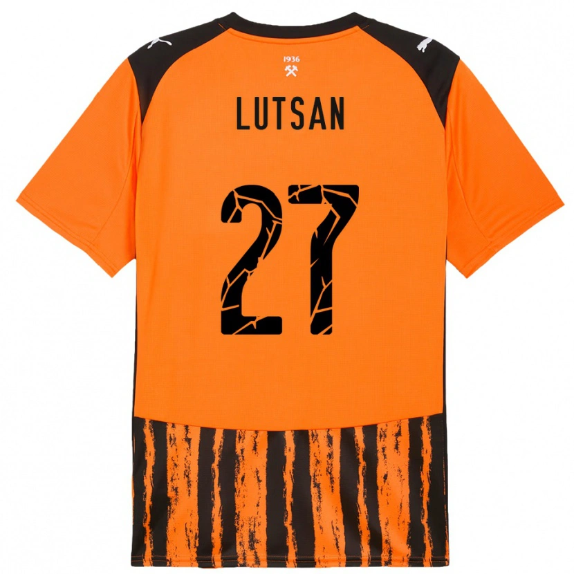 Danxen Niño Camiseta Sofiia Lutsan #27 Naranja Negro 1ª Equipación 2025/26 La Camisa México