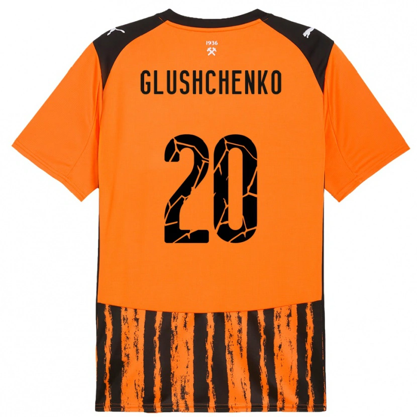 Danxen Niño Camiseta Anton Glushchenko #20 Naranja Negro 1ª Equipación 2025/26 La Camisa México