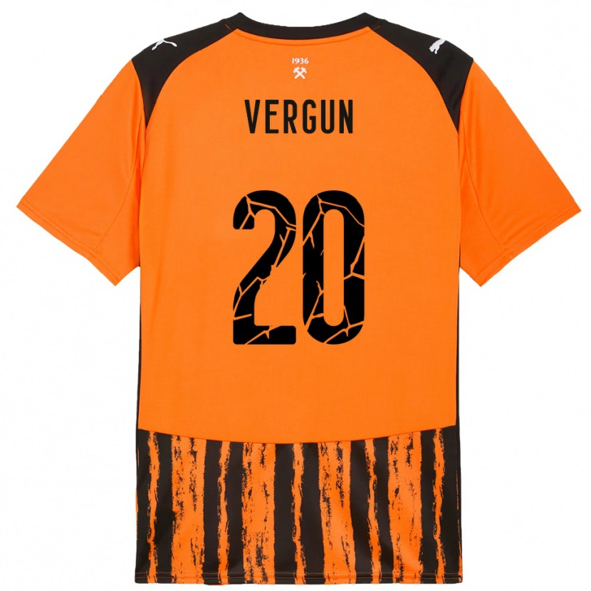 Danxen Niño Camiseta Ivan Vergun #20 Naranja Negro 1ª Equipación 2025/26 La Camisa México