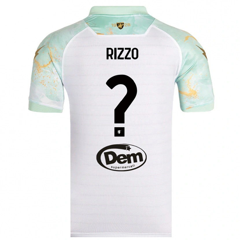 Danxen Niño Camiseta Cristiano Rizzo #0 Blanco Negro 2ª Equipación 2025/26 La Camisa México