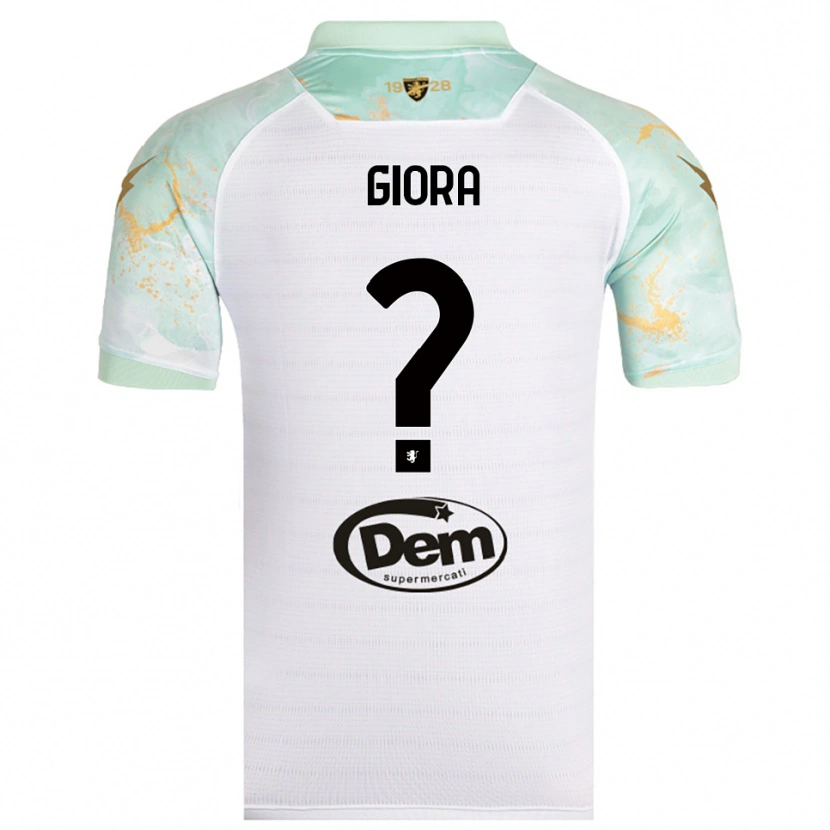 Danxen Niño Camiseta Federico Giora #0 Blanco Negro 2ª Equipación 2025/26 La Camisa México