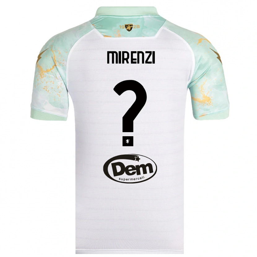 Danxen Niño Camiseta Andrea Mirenzi #0 Blanco Negro 2ª Equipación 2025/26 La Camisa México