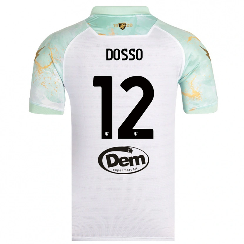 Danxen Niño Camiseta Aboubaka Dosso #12 Blanco Negro 2ª Equipación 2025/26 La Camisa México