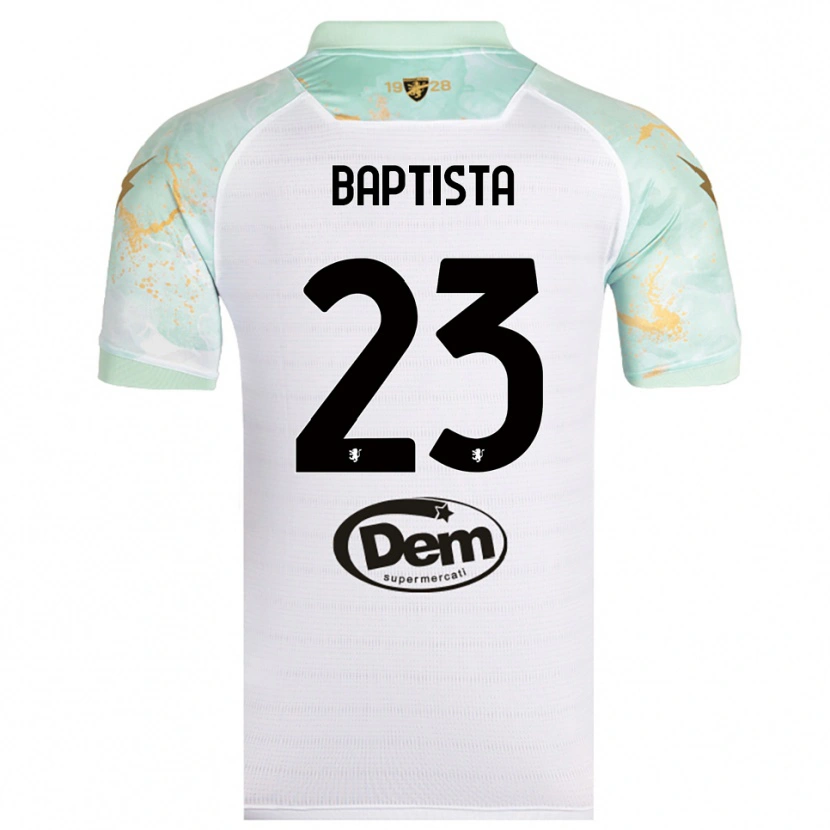 Danxen Niño Camiseta Viktor Baptista #23 Blanco Negro 2ª Equipación 2025/26 La Camisa México