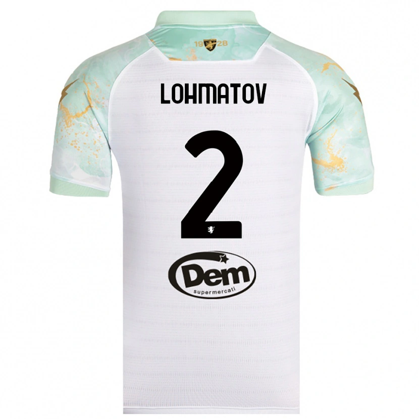Danxen Niño Camiseta Aleksandr Lohmatov #2 Blanco Negro 2ª Equipación 2025/26 La Camisa México
