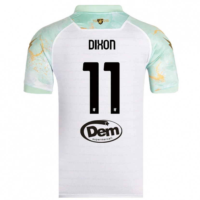 Danxen Niño Camiseta Damar Dixon #11 Blanco Negro 2ª Equipación 2025/26 La Camisa México