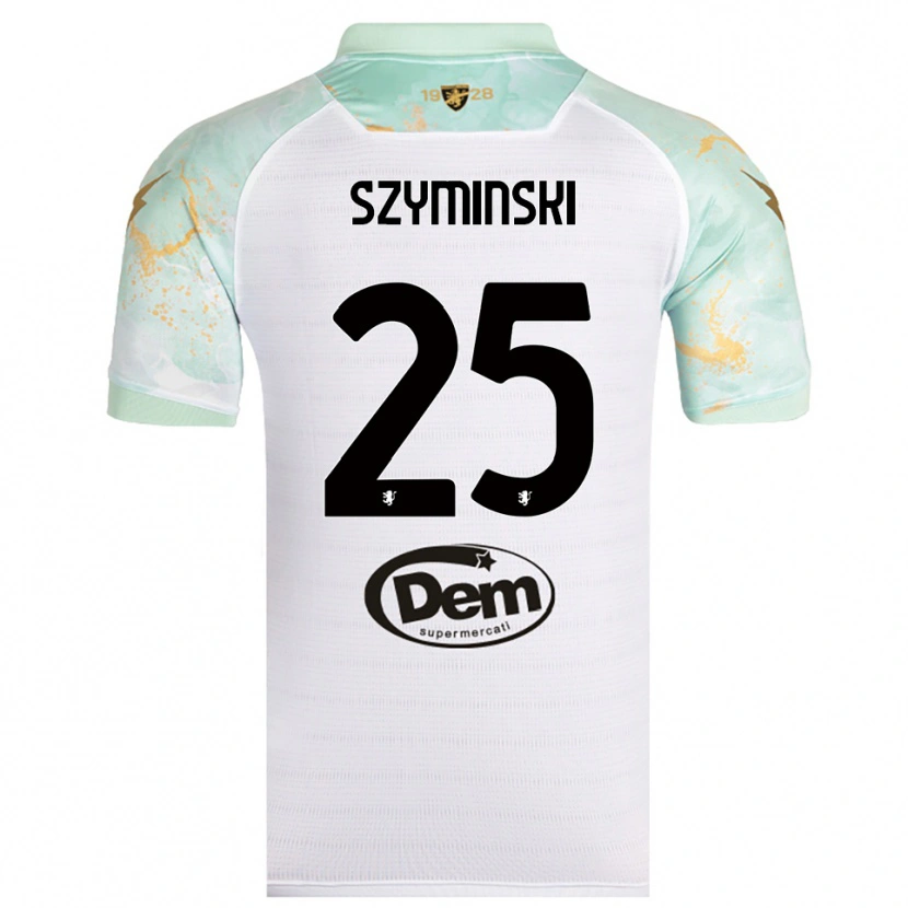 Danxen Niño Camiseta Przemyslaw Szyminski #25 Blanco Negro 2ª Equipación 2025/26 La Camisa México