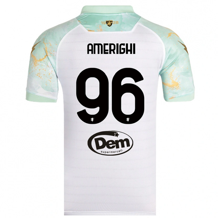 Danxen Niño Camiseta Igor Amerighi #96 Blanco Negro 2ª Equipación 2025/26 La Camisa México