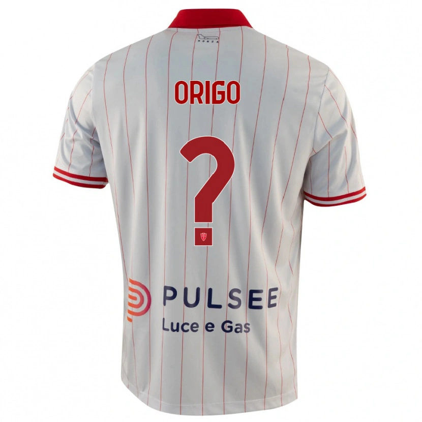 Danxen Niño Camiseta Tobias Origo #0 Blanco Rojo Azul 2ª Equipación 2025/26 La Camisa México