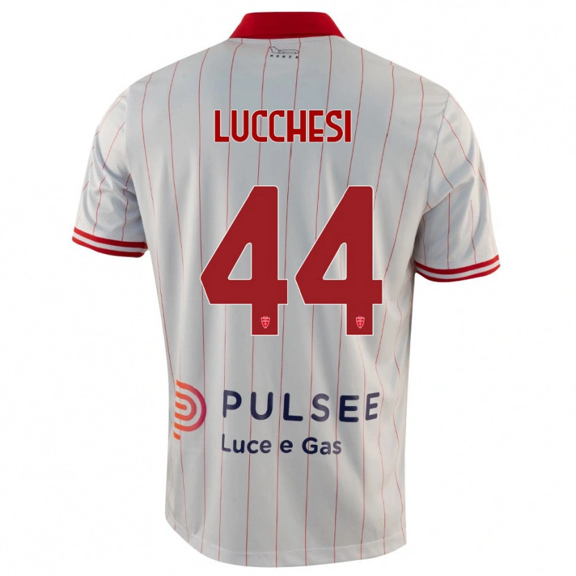 Danxen Niño Camiseta Lorenzo Lucchesi #44 Blanco Rojo Azul 2ª Equipación 2025/26 La Camisa México
