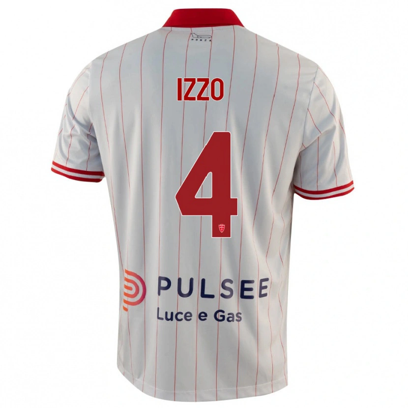 Danxen Niño Camiseta Armando Izzo #4 Blanco Rojo Azul 2ª Equipación 2025/26 La Camisa México