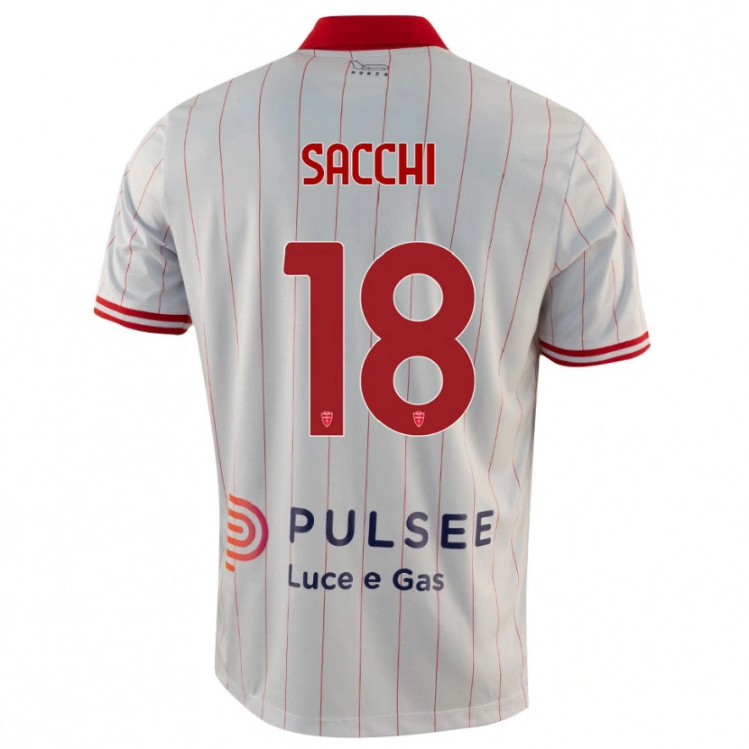 Danxen Niño Camiseta Riccardo Sacchi #18 Blanco Rojo Azul 2ª Equipación 2025/26 La Camisa México