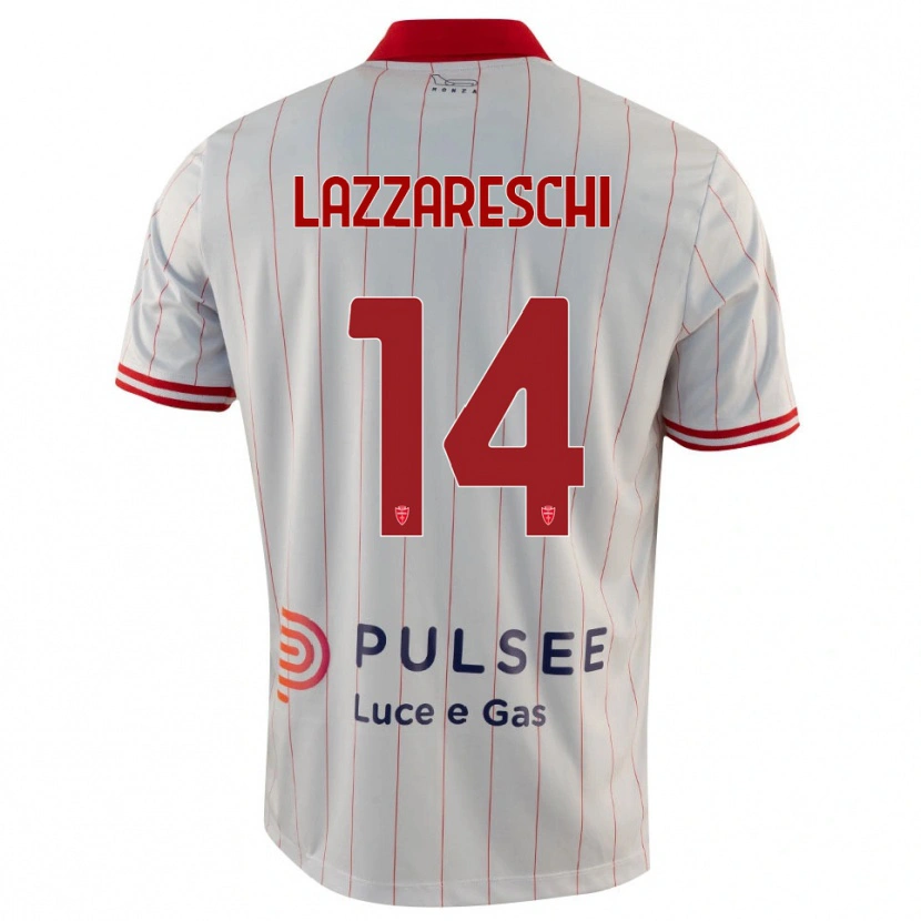 Danxen Niño Camiseta Andrea Lazzareschi #14 Blanco Rojo Azul 2ª Equipación 2025/26 La Camisa México