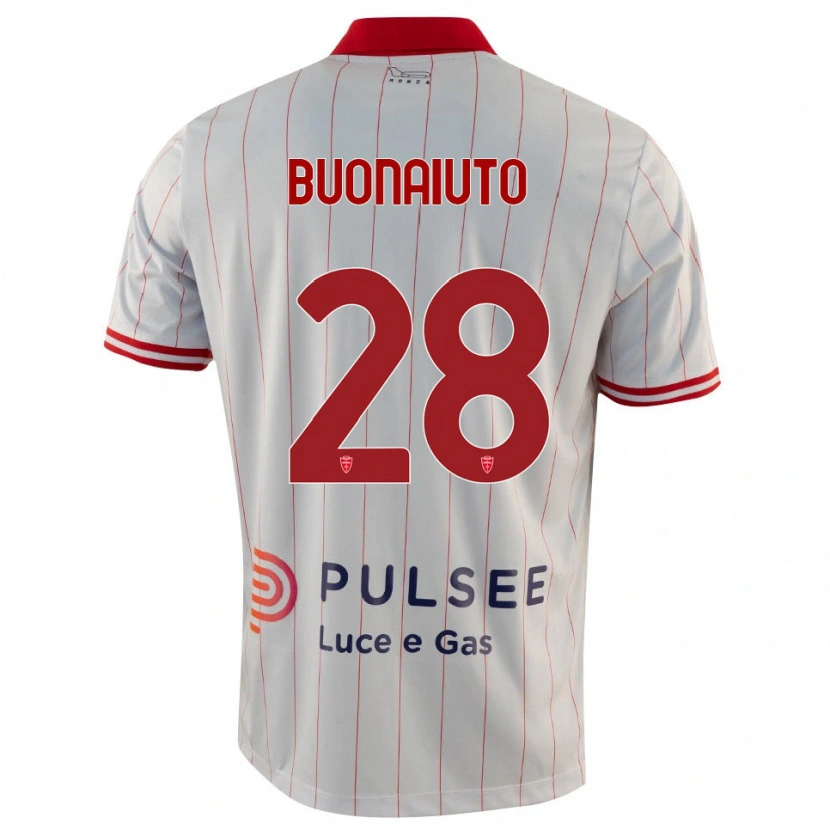 Danxen Niño Camiseta Marco Buonaiuto #28 Blanco Rojo Azul 2ª Equipación 2025/26 La Camisa México