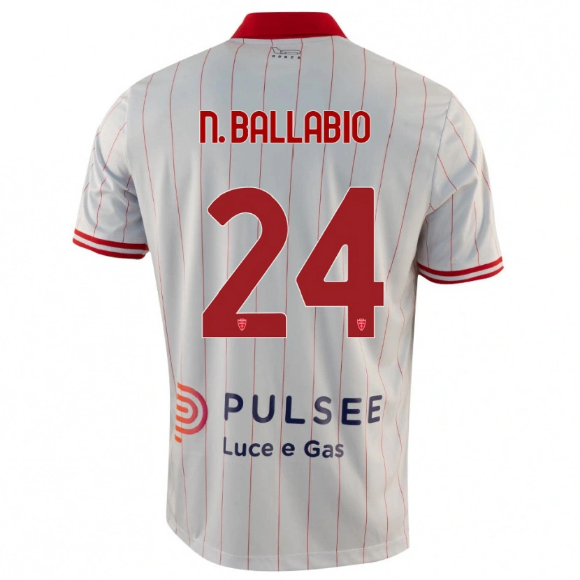 Danxen Niño Camiseta Nicolò Ballabio #24 Blanco Rojo Azul 2ª Equipación 2025/26 La Camisa México