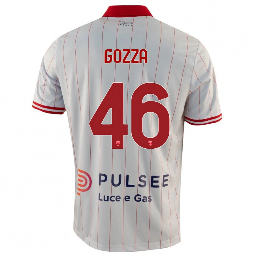 Danxen Niño Camiseta Luca Gozza #46 Blanco Rojo Azul 2ª Equipación 2025/26 La Camisa México