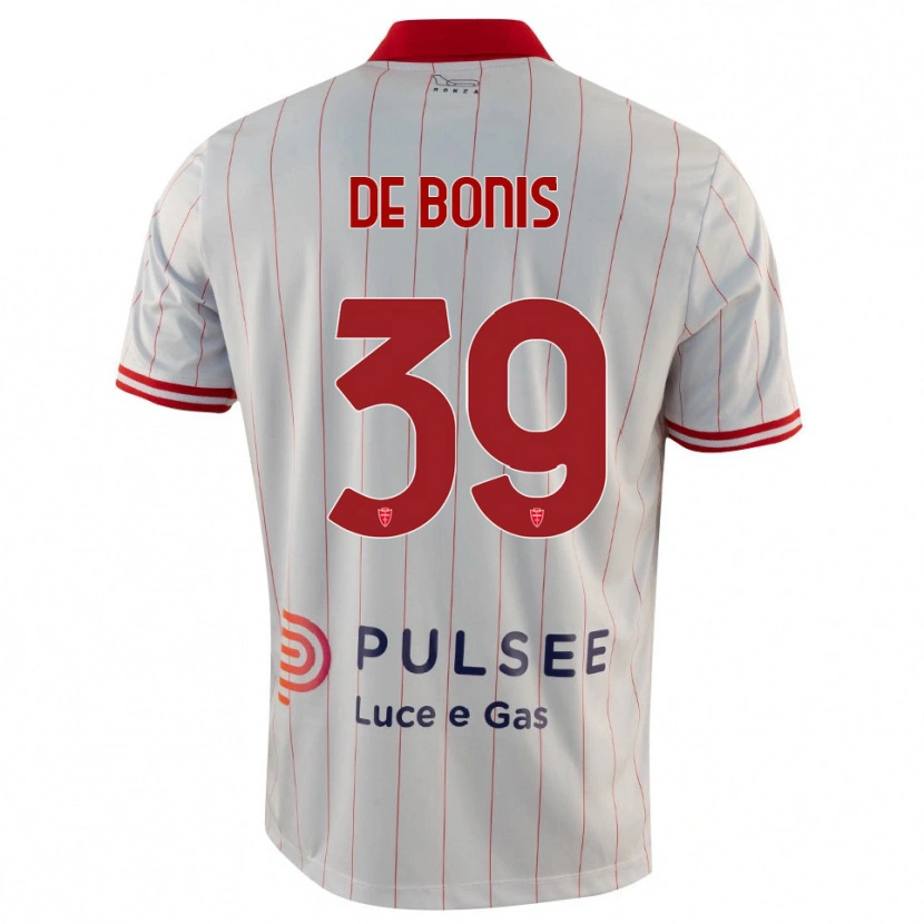 Danxen Niño Camiseta Andrea De Bonis #39 Blanco Rojo Azul 2ª Equipación 2025/26 La Camisa México