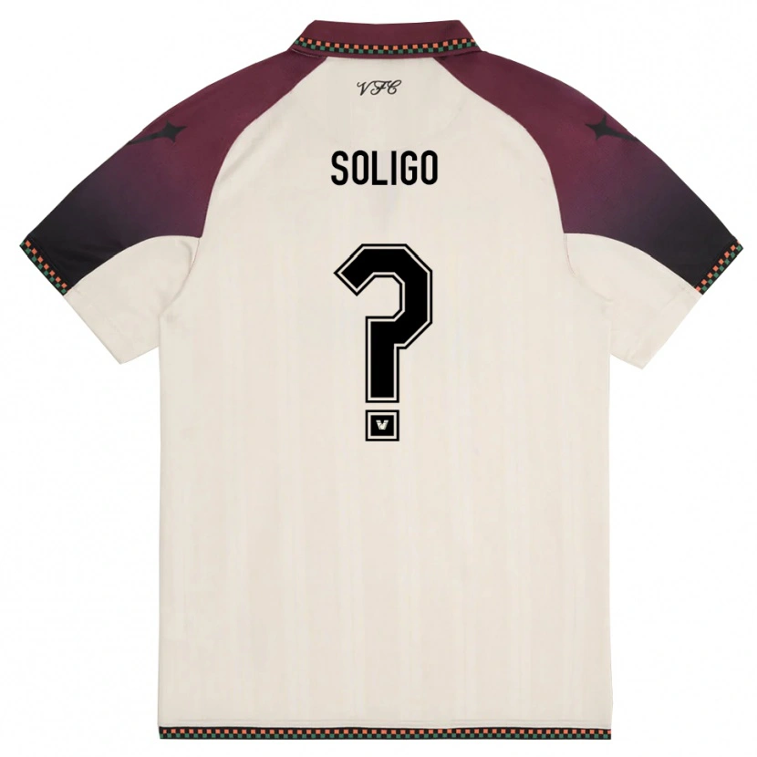 Danxen Niño Camiseta Sebastian Soligo #0 Crema Borgoña 2ª Equipación 2025/26 La Camisa México
