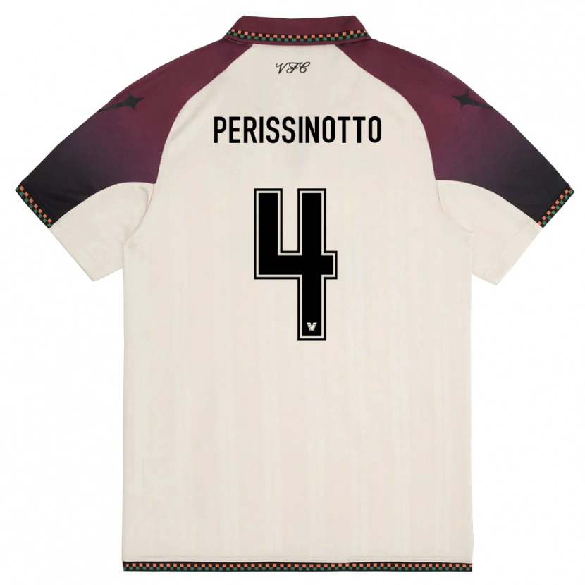 Danxen Niño Camiseta Nicolò Perissinotto #4 Crema Borgoña 2ª Equipación 2025/26 La Camisa México