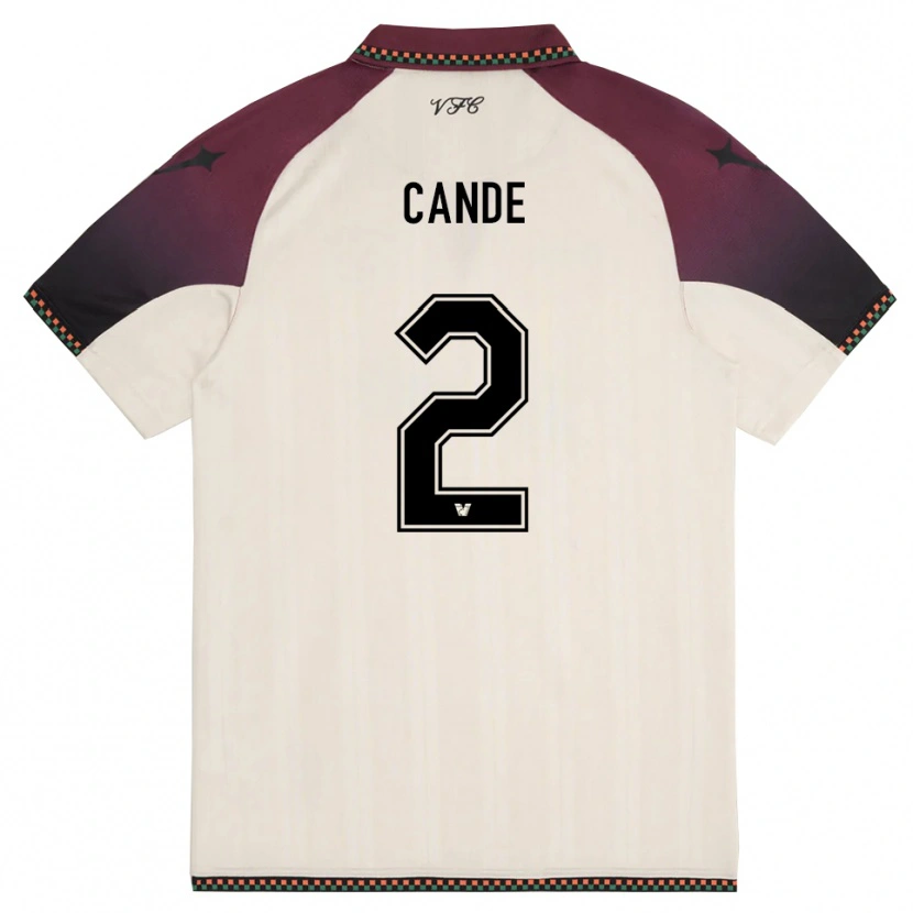 Danxen Niño Camiseta Fali Candé #2 Crema Borgoña 2ª Equipación 2025/26 La Camisa México