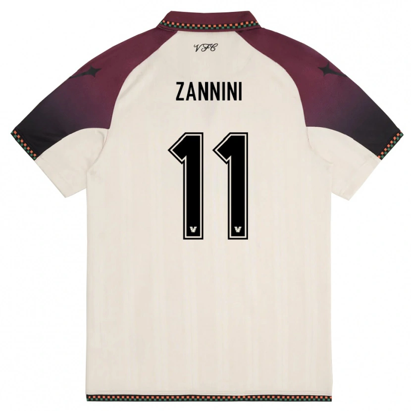 Danxen Niño Camiseta Sofia Zannini #11 Crema Borgoña 2ª Equipación 2025/26 La Camisa México