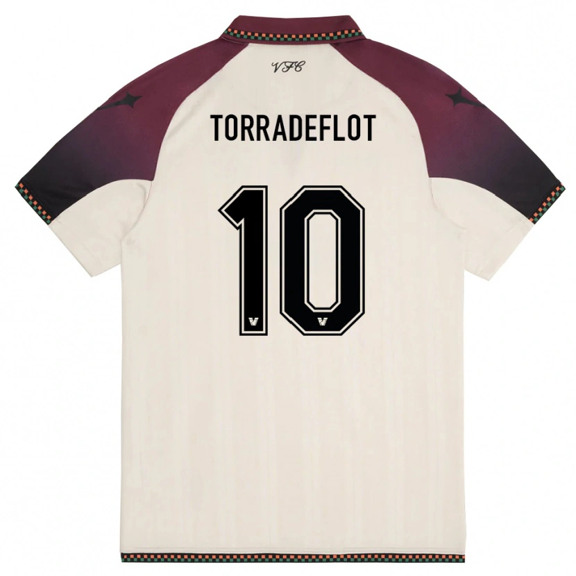 Danxen Niño Camiseta Queral Torradeflot #10 Crema Borgoña 2ª Equipación 2025/26 La Camisa México