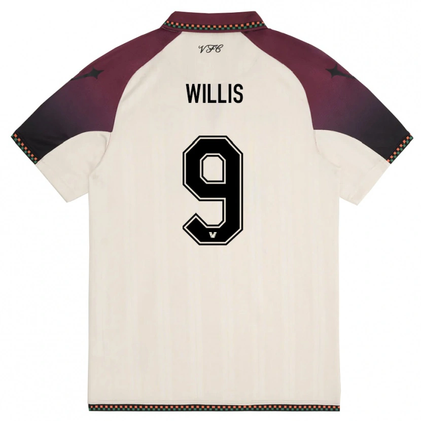 Danxen Niño Camiseta Kailey Willis #9 Crema Borgoña 2ª Equipación 2025/26 La Camisa México