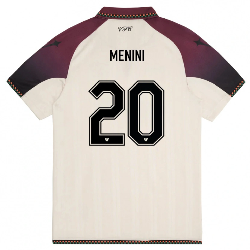Danxen Niño Camiseta Alessandra Menini #20 Crema Borgoña 2ª Equipación 2025/26 La Camisa México
