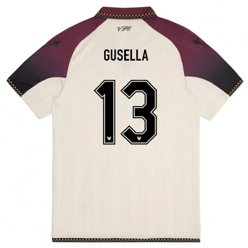 Danxen Niño Camiseta Pietro Gusella #13 Crema Borgoña 2ª Equipación 2025/26 La Camisa México