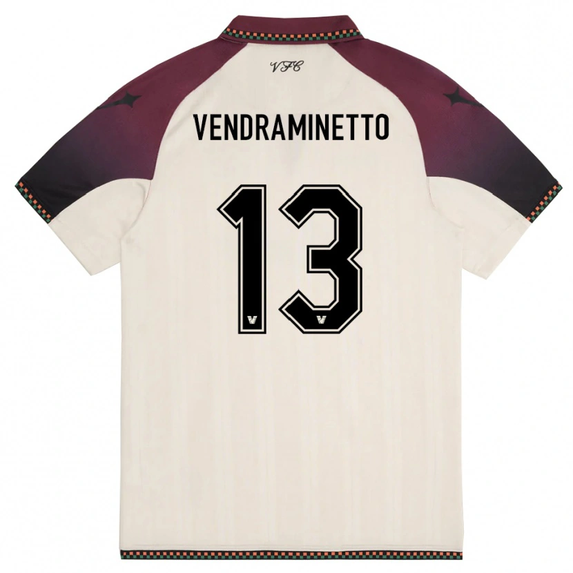 Danxen Niño Camiseta Andrea Vendraminetto #13 Crema Borgoña 2ª Equipación 2025/26 La Camisa México